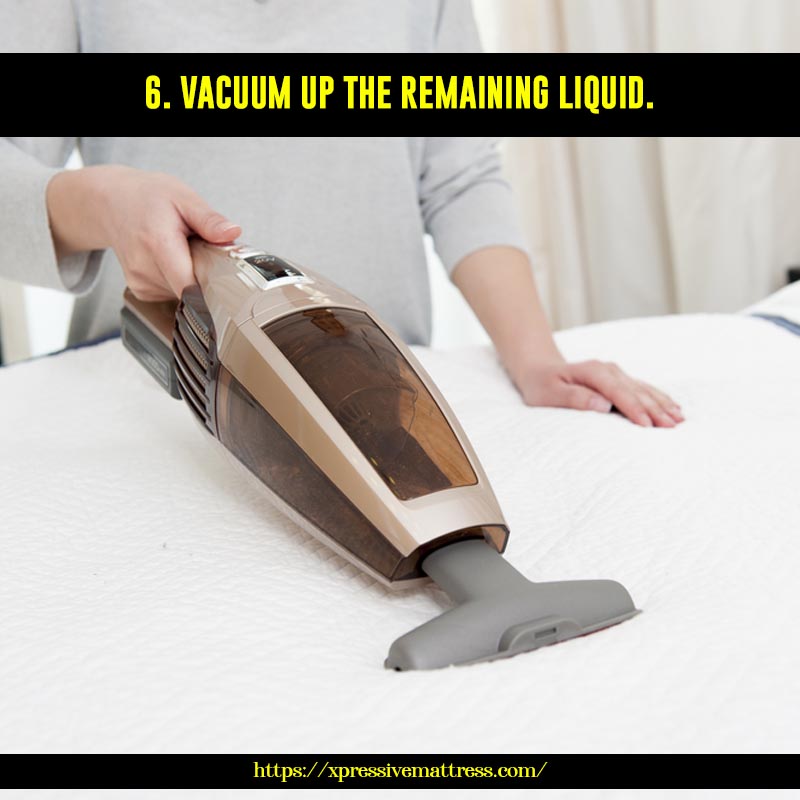 6. Vacuum up the remaining liquid.